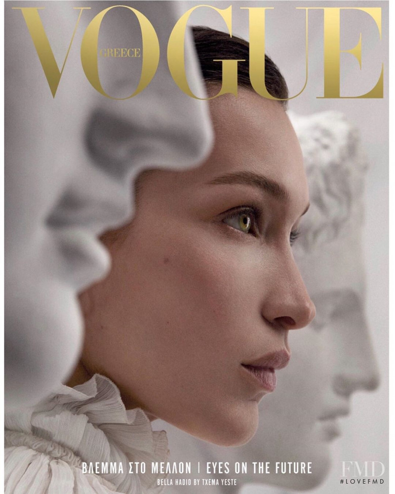 Bella Hadid featured on the Vogue Greece cover from April 2019