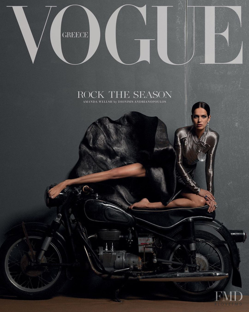 Amanda Wellsh featured on the Vogue Greece cover from December 2019