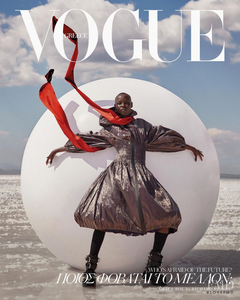 Grace Bol featured on the Vogue Greece cover from November 2019