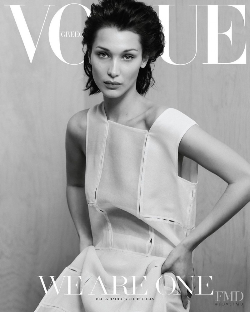 Bella Hadid featured on the Vogue Greece cover from April 2020