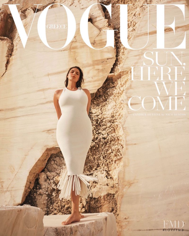 Candice Huffine featured on the Vogue Greece cover from June 2020