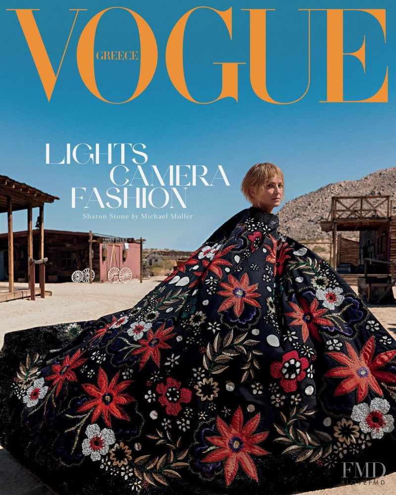 Sharon Stone featured on the Vogue Greece cover from November 2020
