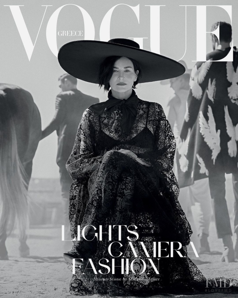 Sharon Stone featured on the Vogue Greece cover from November 2020