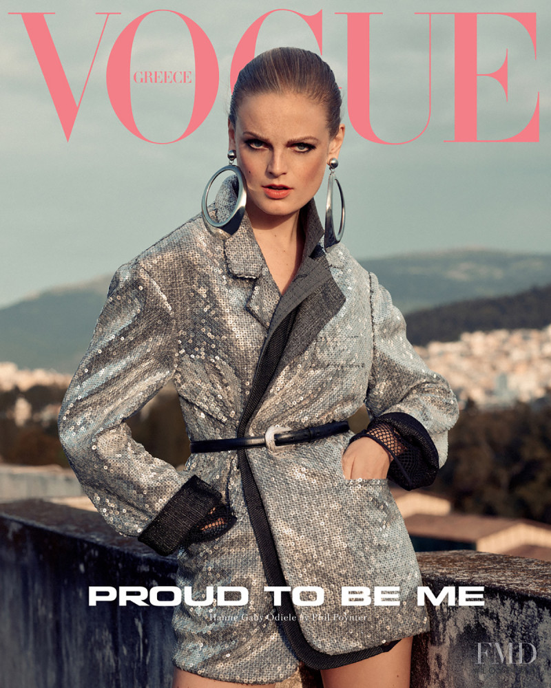 Hanne Gaby Odiele featured on the Vogue Greece cover from June 2021