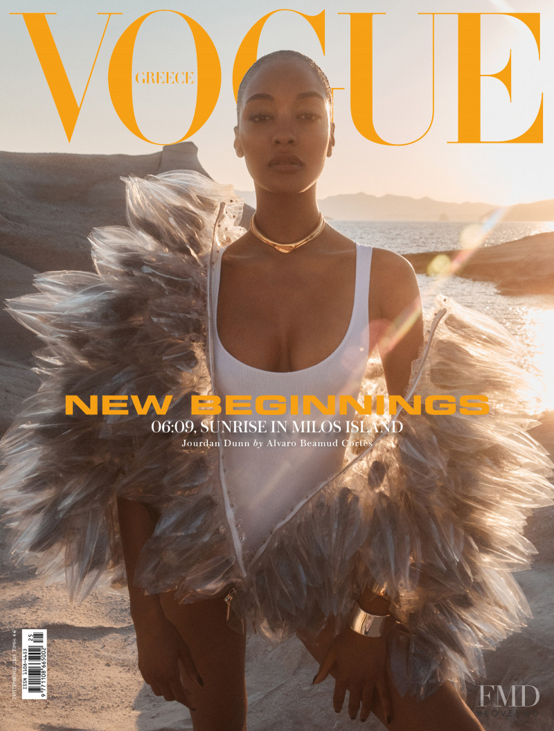 Jourdan Dunn featured on the Vogue Greece cover from September 2021