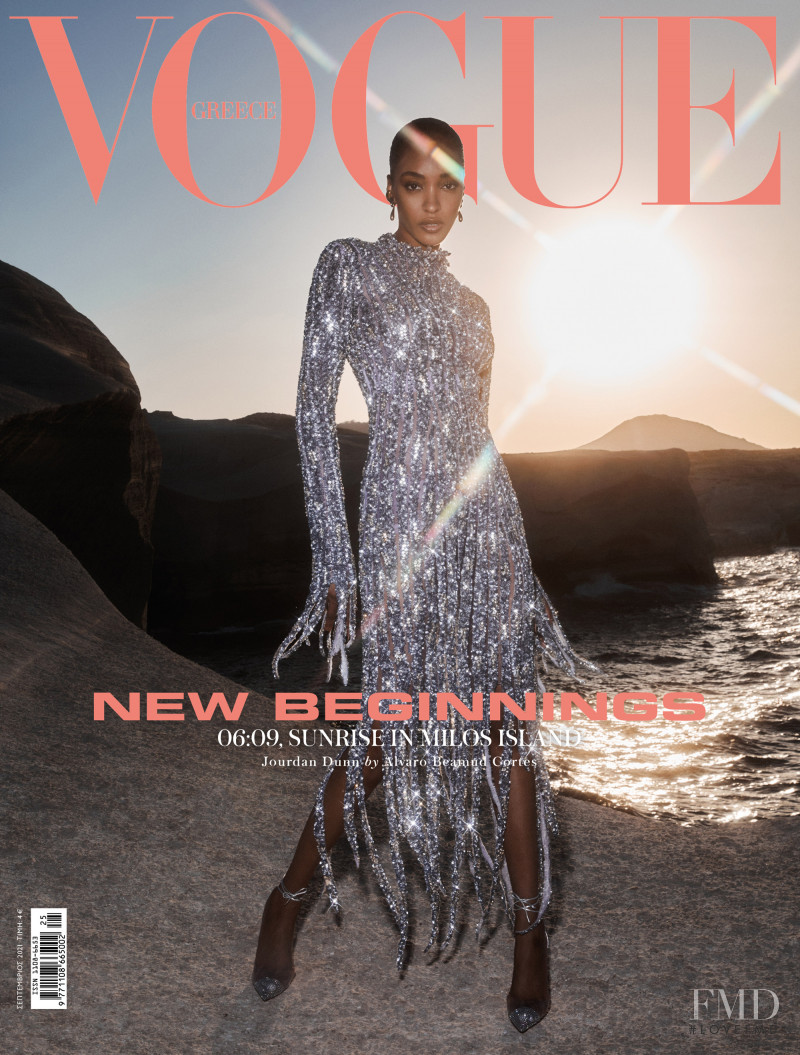 Jourdan Dunn featured on the Vogue Greece cover from September 2021