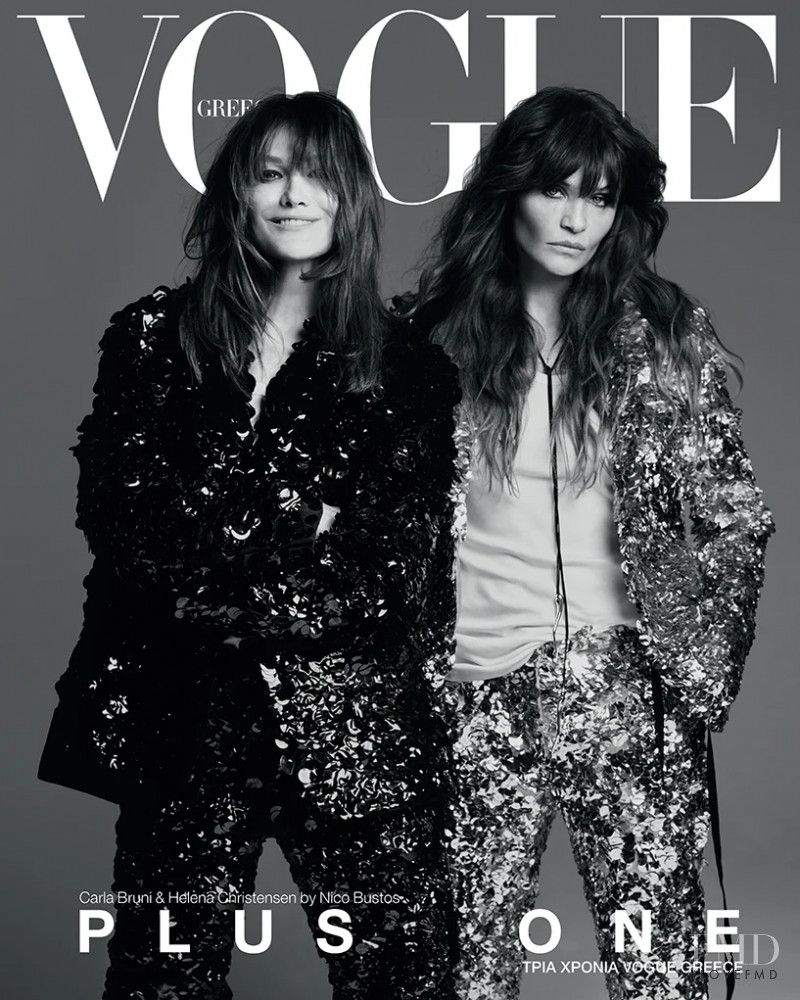 Carla Bruni, Helena Christensen featured on the Vogue Greece cover from April 2022
