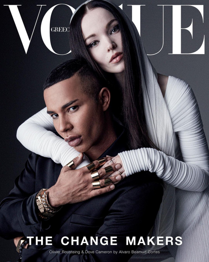 Olivier Rousteing, Dove Cameron featured on the Vogue Greece cover from December 2022