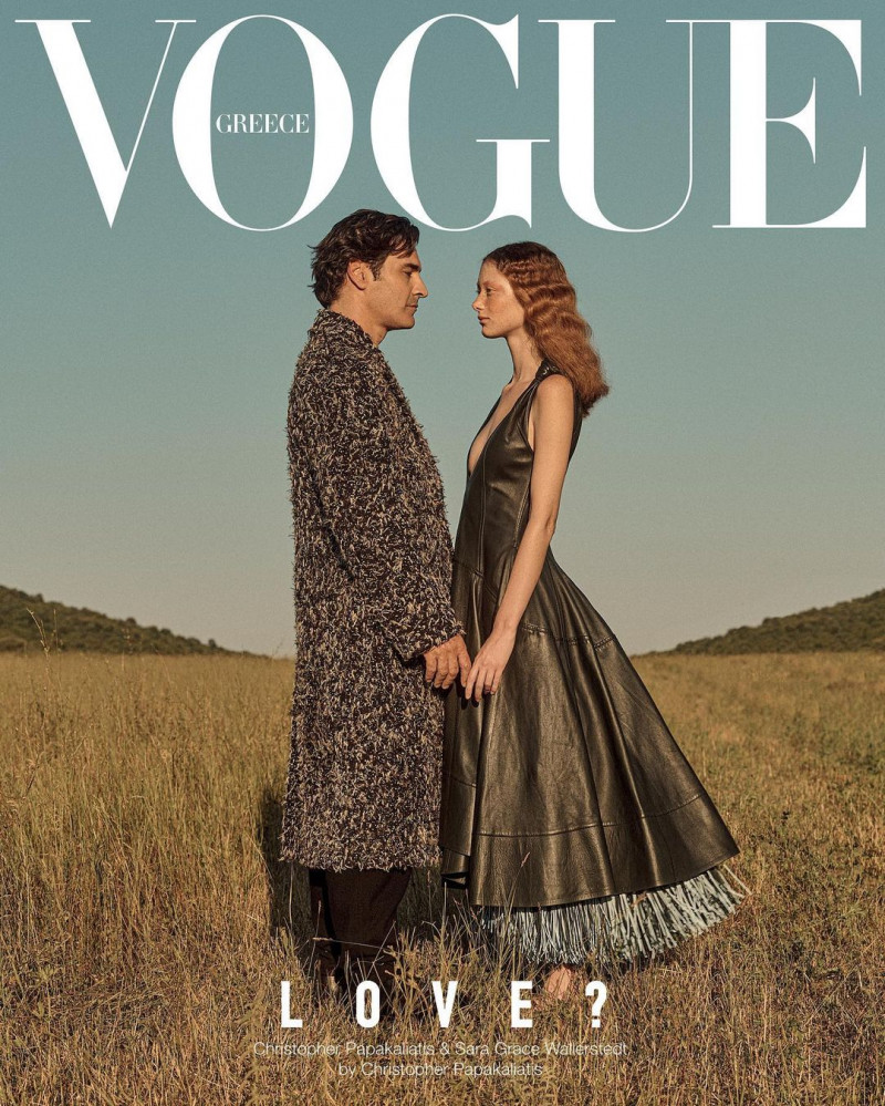 Sara Grace Wallerstedt featured on the Vogue Greece cover from September 2022