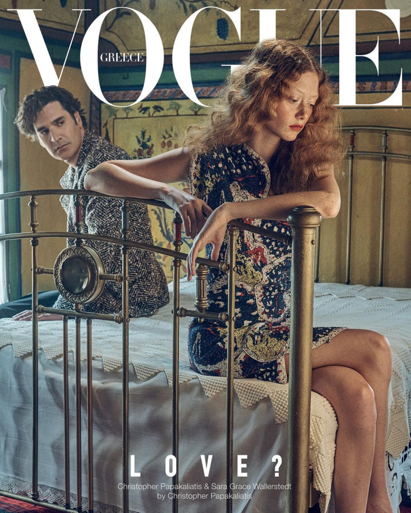 Sara Grace Wallerstedt featured on the Vogue Greece cover from September 2022