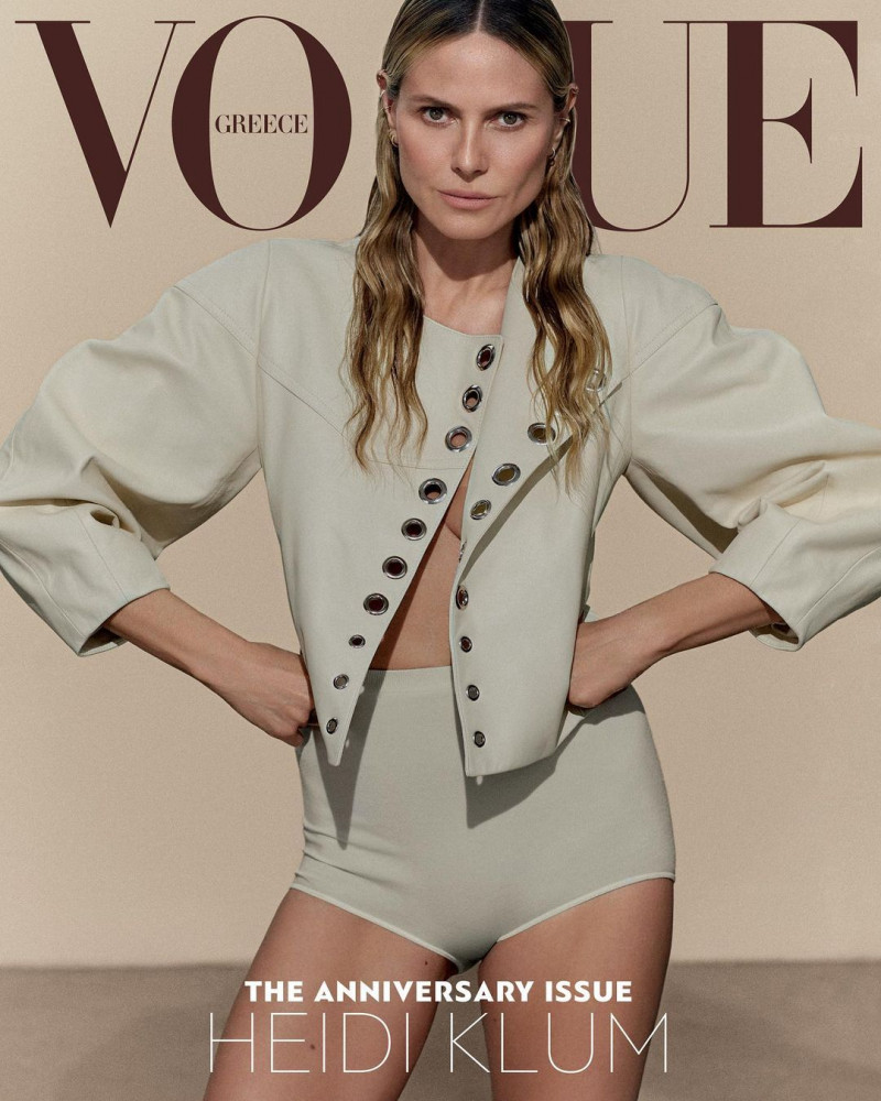 Heidi Klum featured on the Vogue Greece cover from April 2023