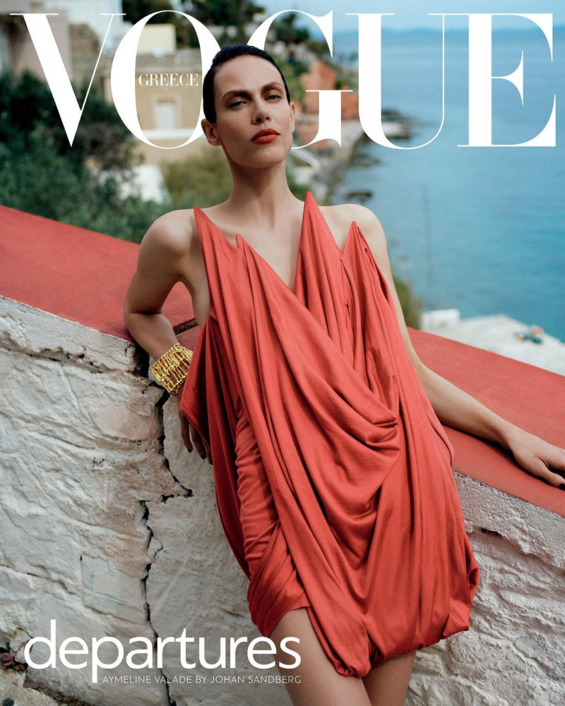 Aymeline Valade featured on the Vogue Greece cover from June 2023