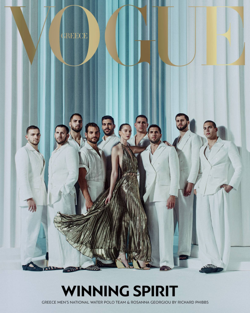 Greece Men\'s National Water Polo Team featured on the Vogue Greece cover from July 2024