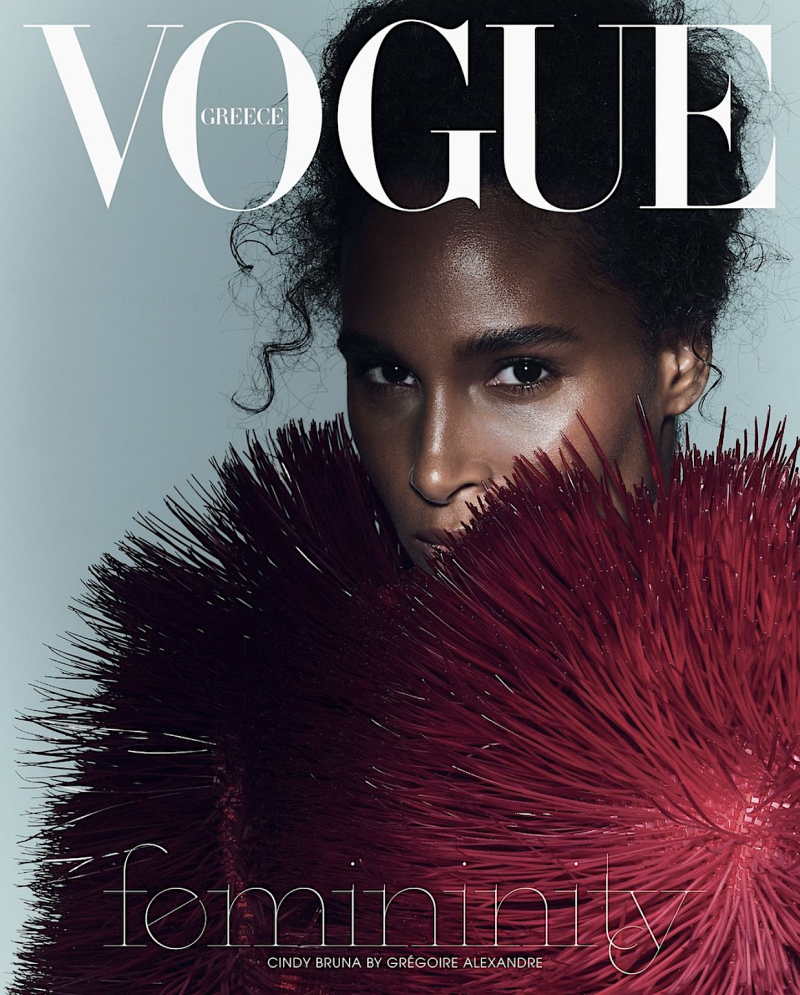 Cindy Bruna featured on the Vogue Greece cover from November 2024