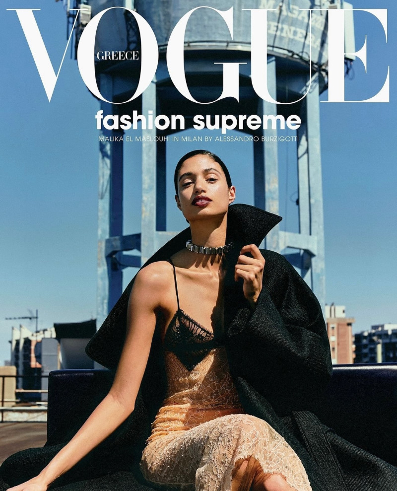 Malika El Maslouhi featured on the Vogue Greece cover from September 2024