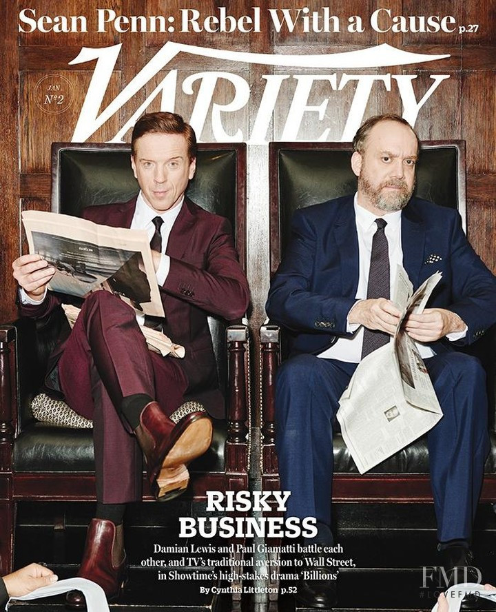 Damian Lewis, Paul Giamatti  featured on the Variety cover from January 2016