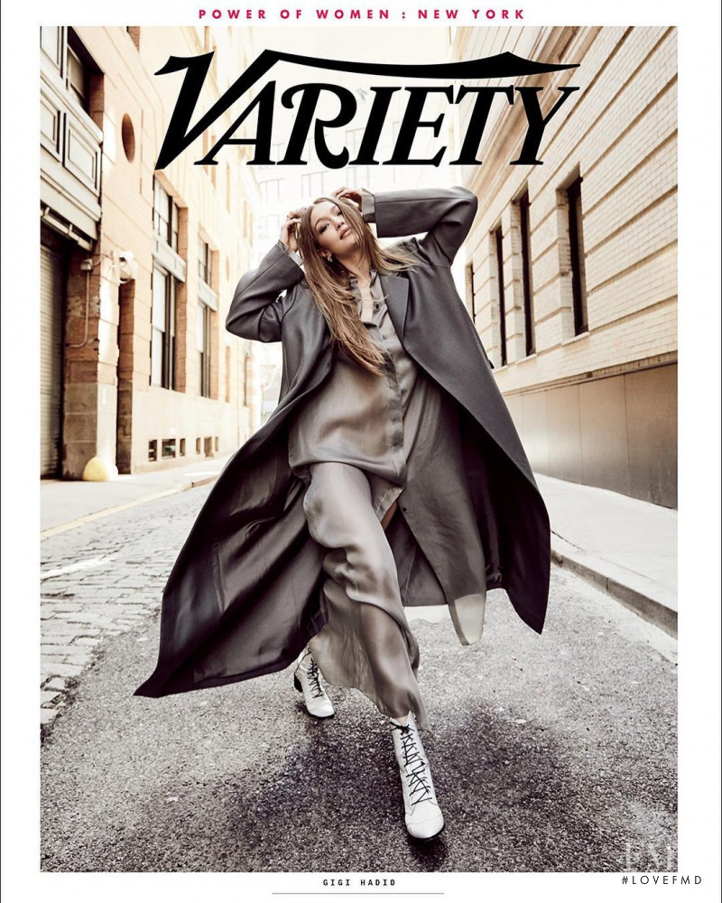 Gigi Hadid featured on the Variety cover from April 2019