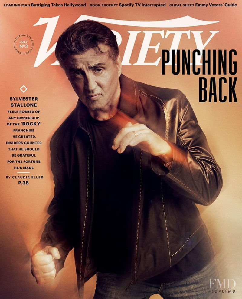 Sylvester Stallone featured on the Variety cover from July 2019