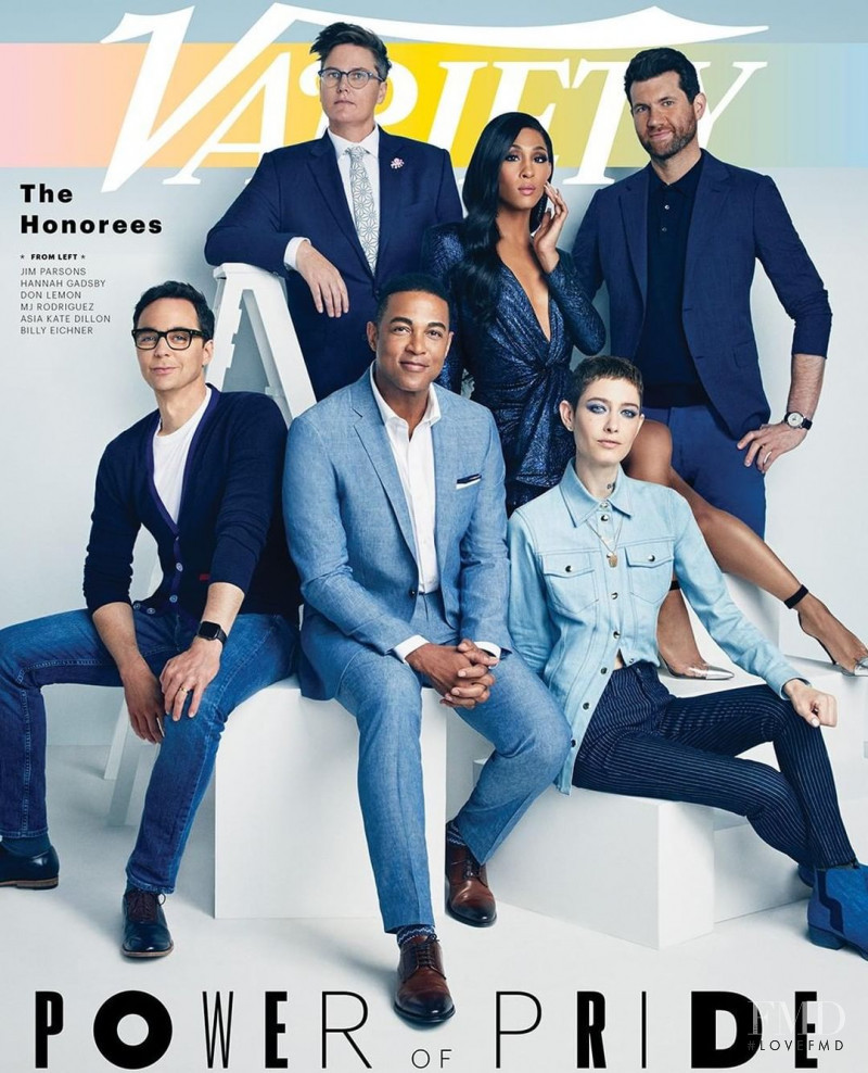 Billy Eichner, MJ Rodriguez, Hannah Gadsby, Don Lemon, Asia Kate Dillon, Jim Parsons, Janet Mock featured on the Variety cover from June 2019