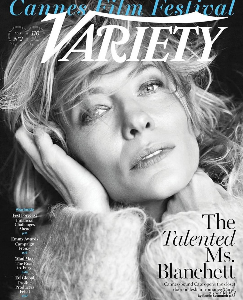 Cate Blanchett featured on the Variety cover from May 2015