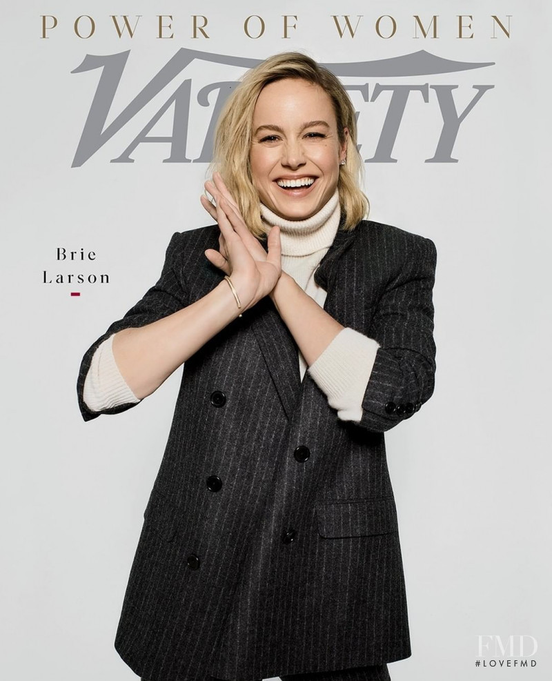 Brie Larson featured on the Variety cover from October 2019