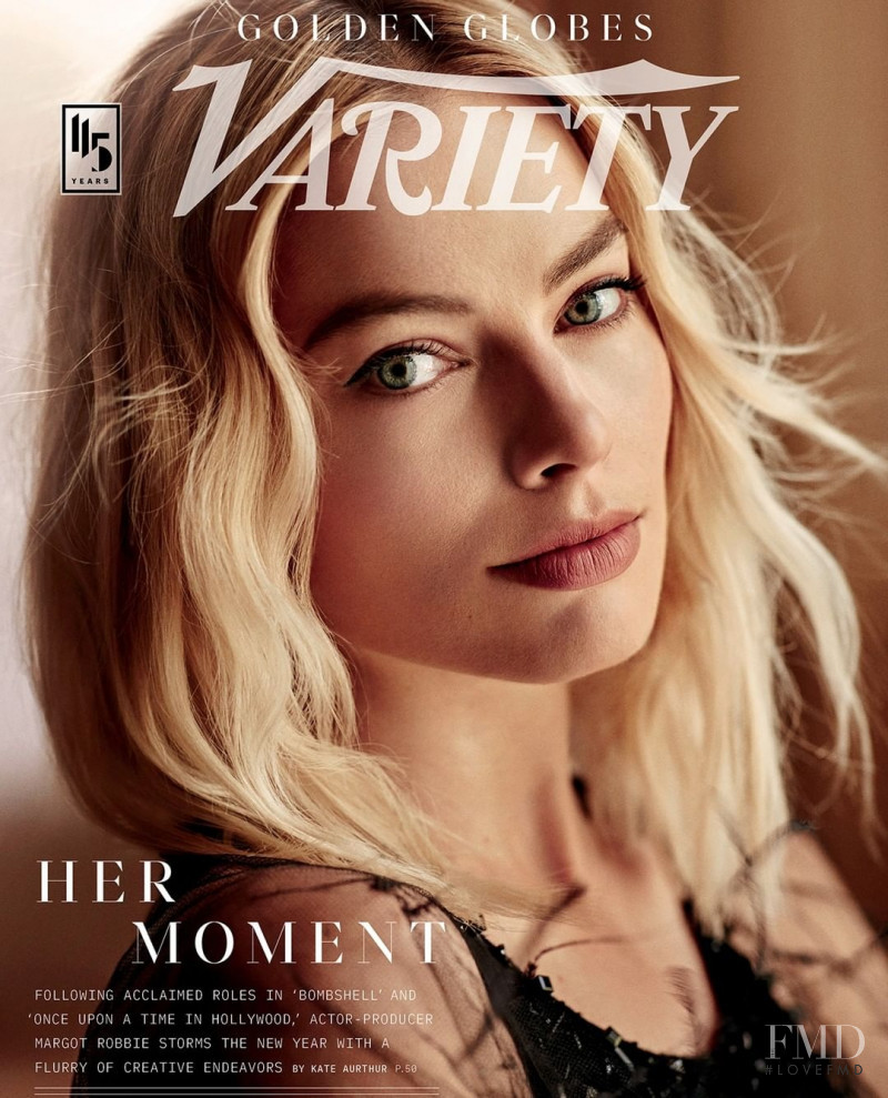 Margot Robbie featured on the Variety cover from January 2020