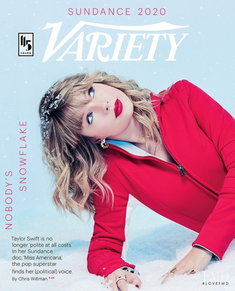 Taylor Swift featured on the Variety cover from January 2020