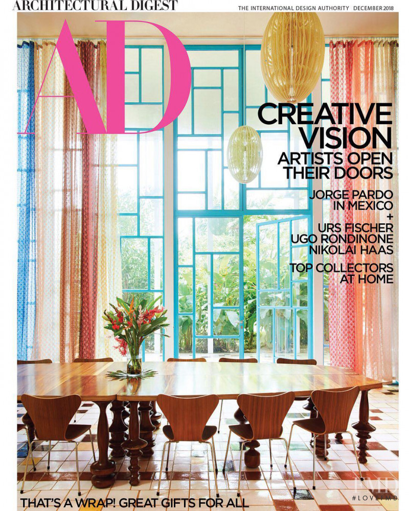  featured on the Architectural Digest cover from December 2018