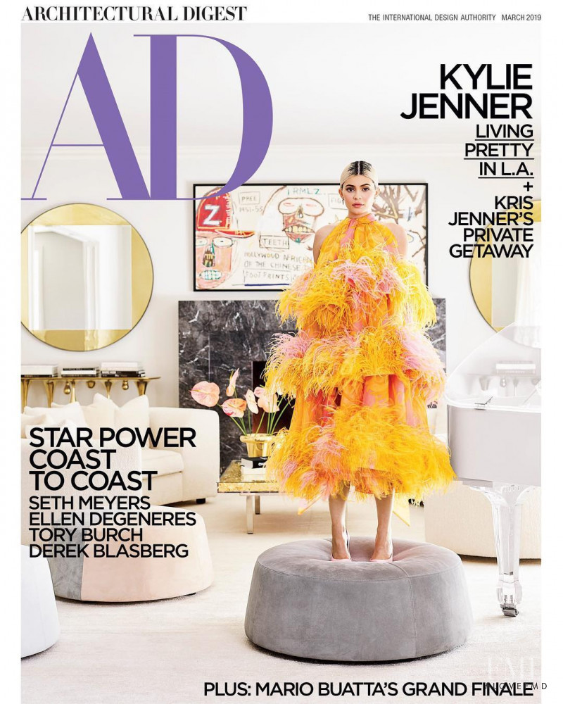 Kylie Jenner featured on the Architectural Digest cover from March 2019