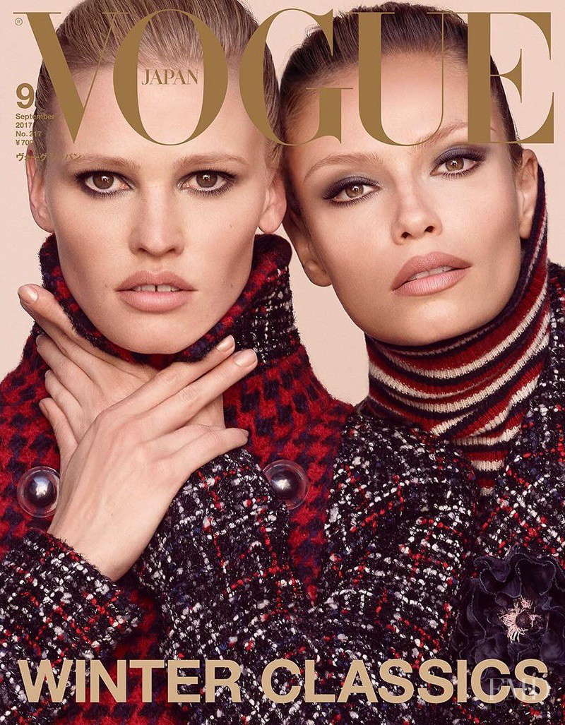 Lara Stone, Natasha Poly featured on the Vogue Japan cover from September 2017