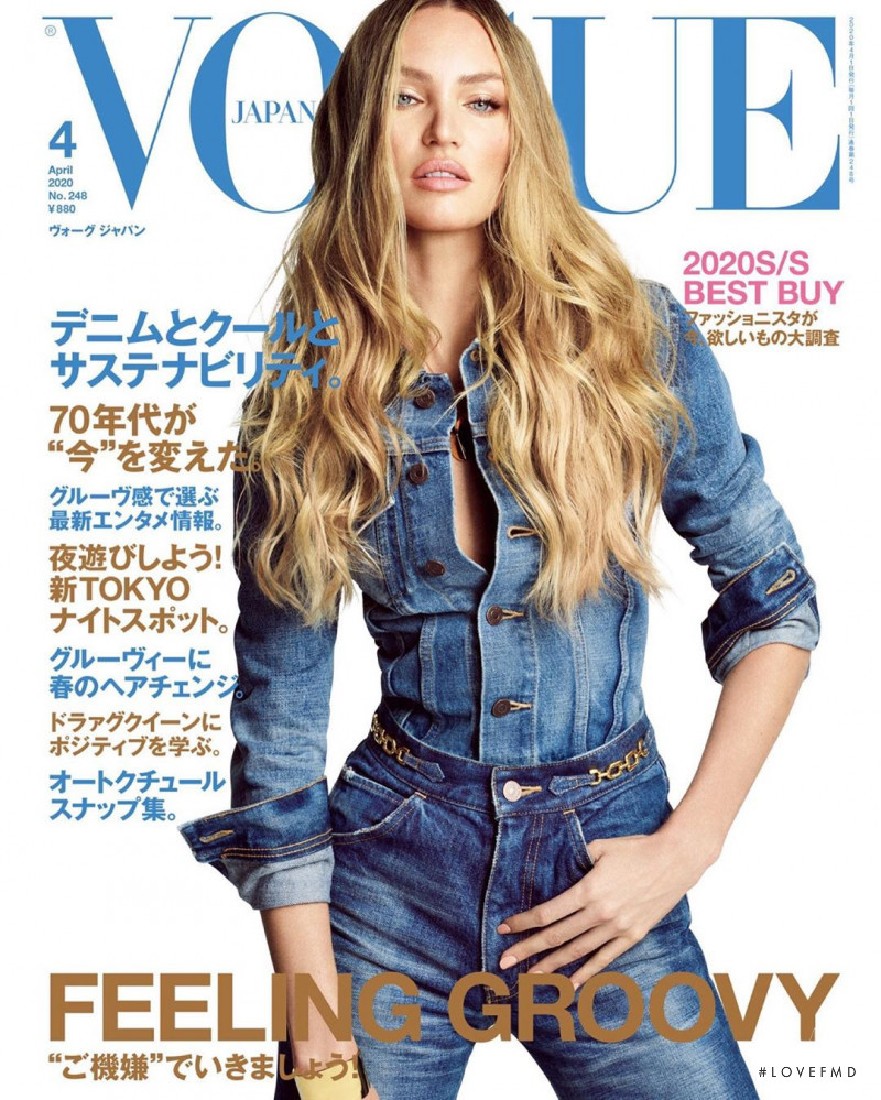 Candice Swanepoel featured on the Vogue Japan cover from April 2020