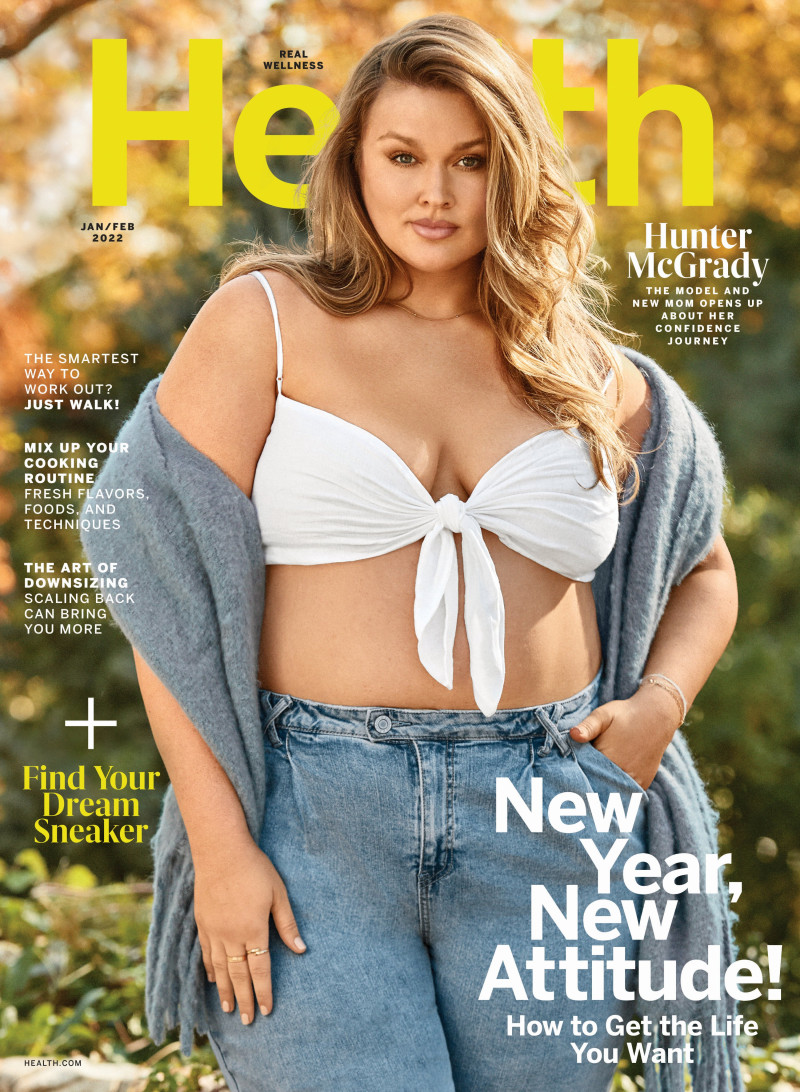 Hunter McGrady featured on the Health cover from January 2022