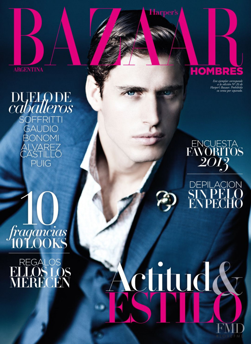 Emilio Pancheri featured on the Harper\'s Bazaar Hombres Argentina cover from June 2013