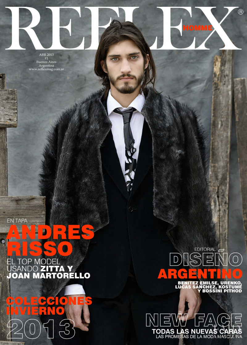 Andres Risso featured on the Reflex Homme cover from April 2013