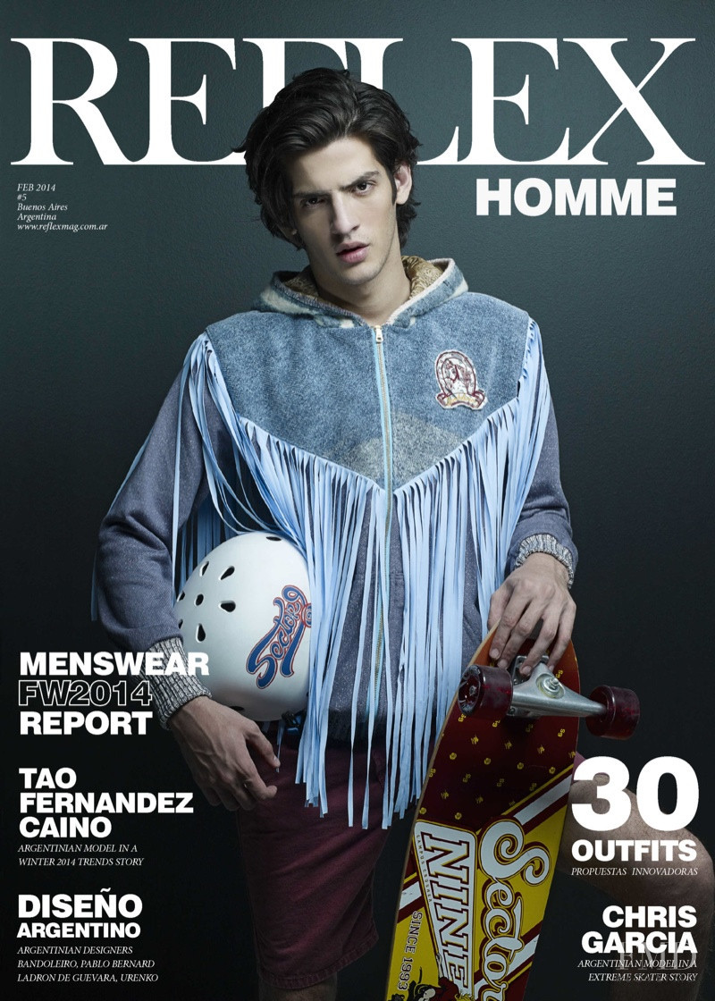Chris Garcia featured on the Reflex Homme cover from February 2014