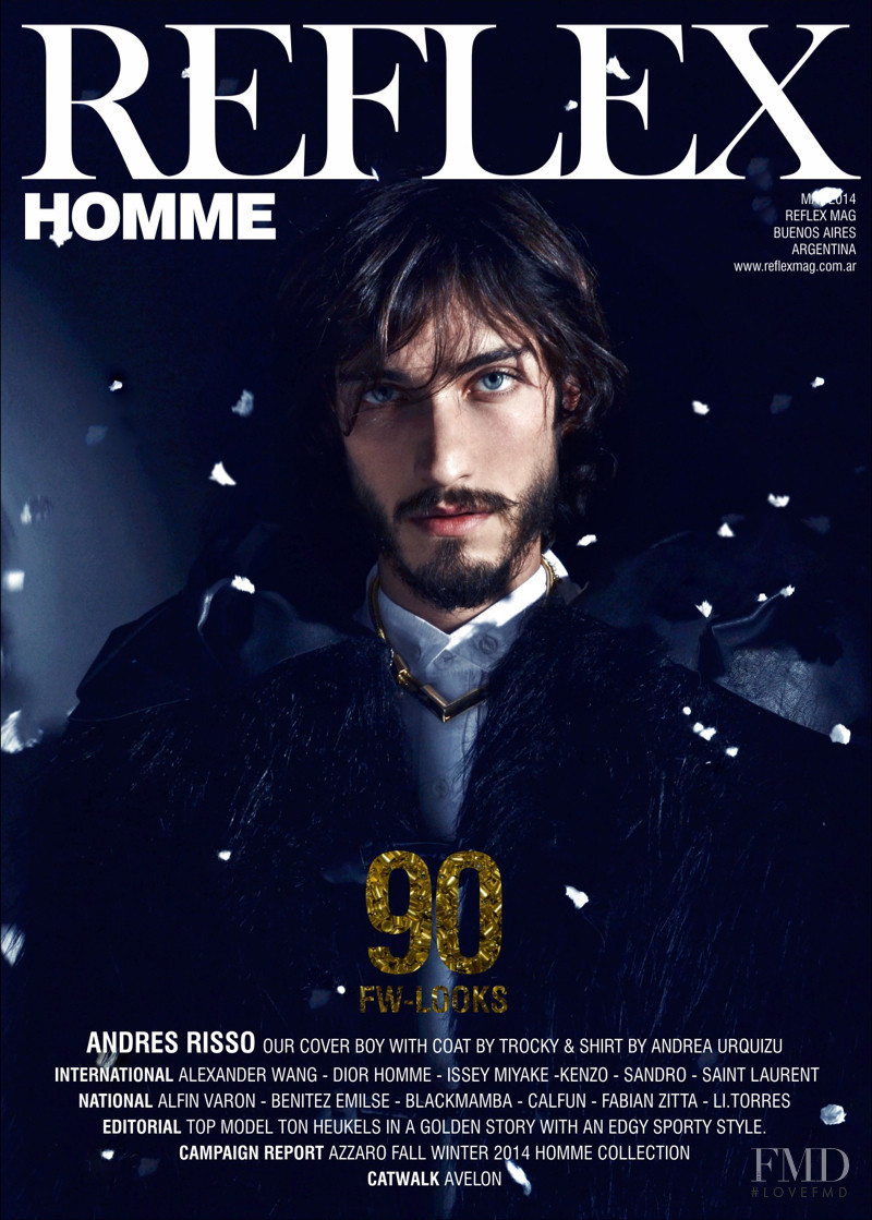 Andres Risso featured on the Reflex Homme cover from May 2014