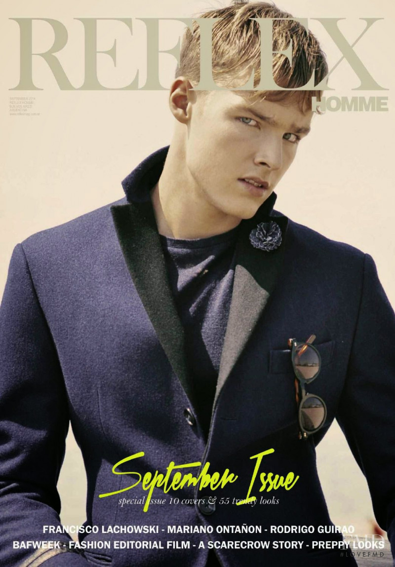 Hugo Mayhew featured on the Reflex Homme cover from September 2014
