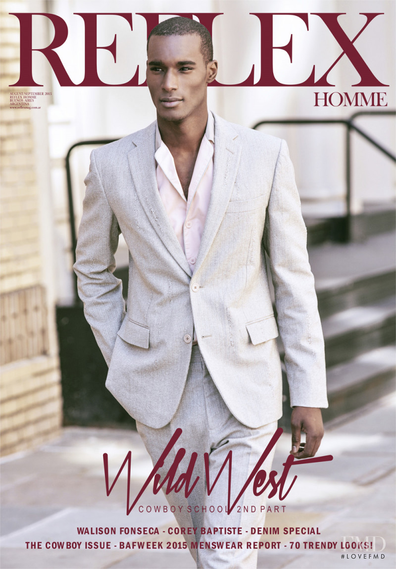Corey Baptiste featured on the Reflex Homme cover from August 2015