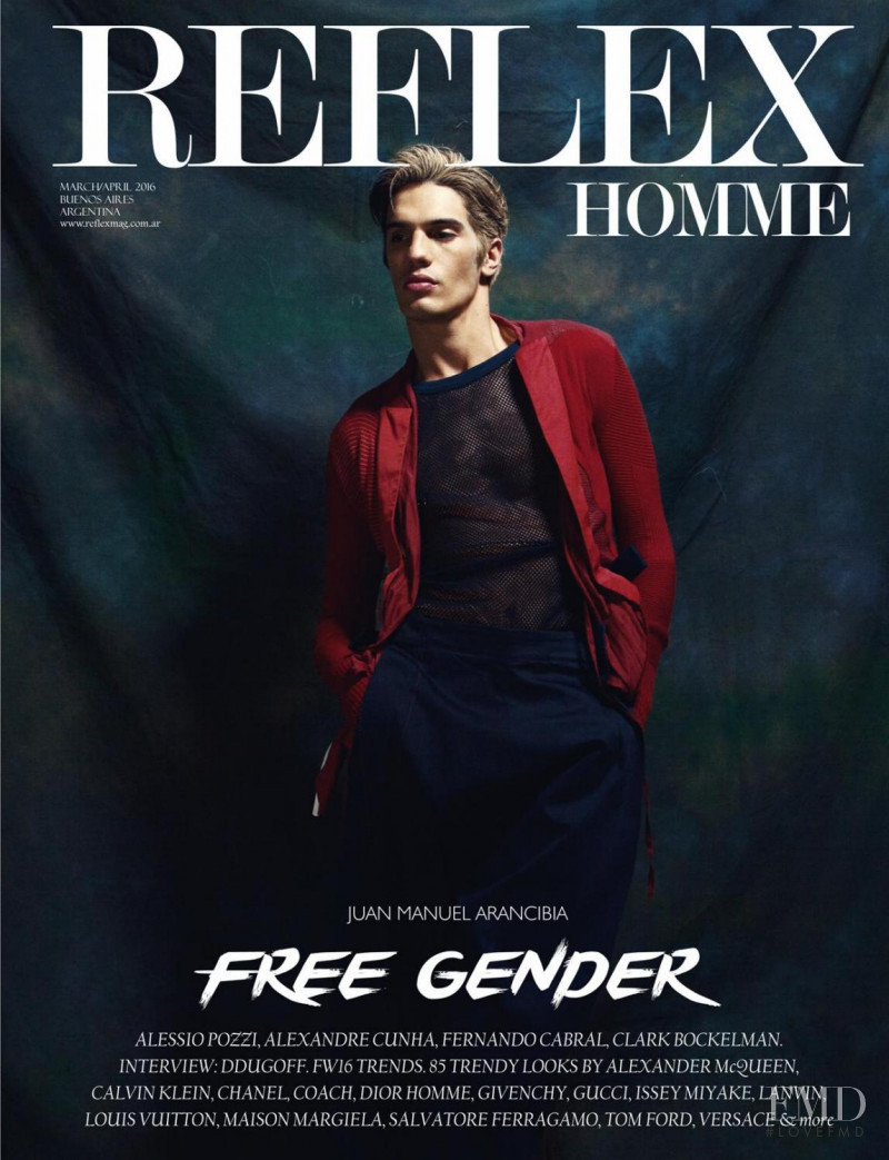 Juan Manuel Arancibia featured on the Reflex Homme cover from March 2016