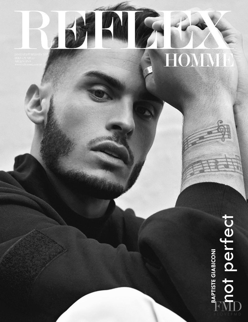 Baptiste Giabiconi featured on the Reflex Homme cover from January 2017
