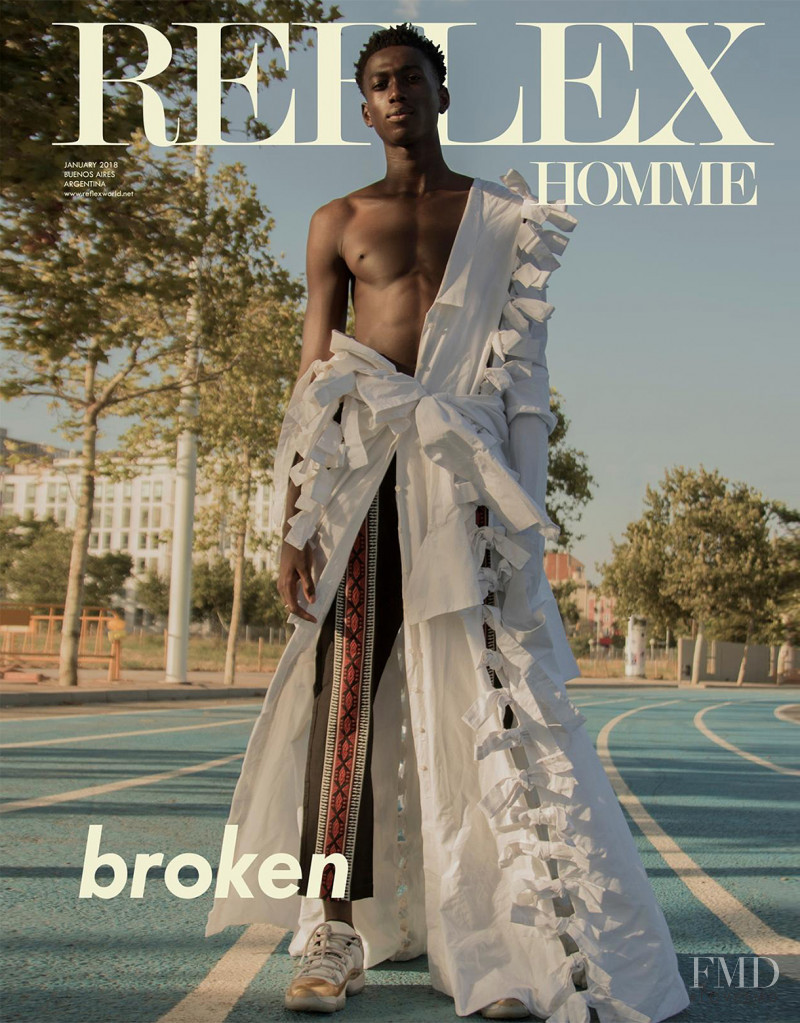 Cesar Mendy featured on the Reflex Homme cover from January 2018