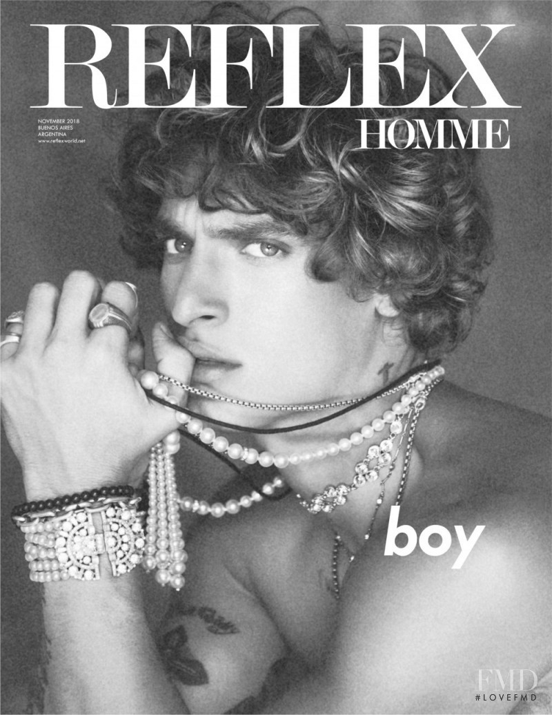Jonathan Bellini featured on the Reflex Homme cover from November 2018