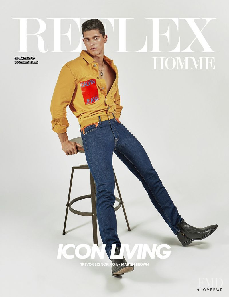 Trevor Signorino featured on the Reflex Homme cover from September 2019