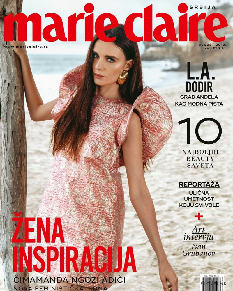 featured on the Marie Claire Serbia cover from August 2019