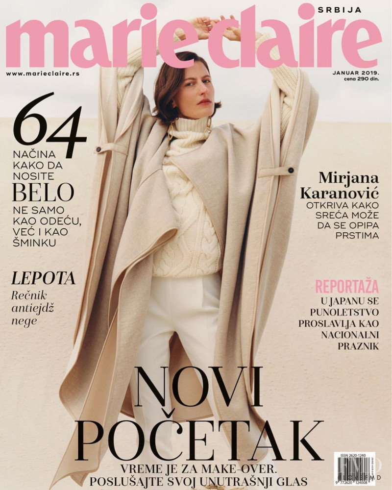 featured on the Marie Claire Serbia cover from January 2019