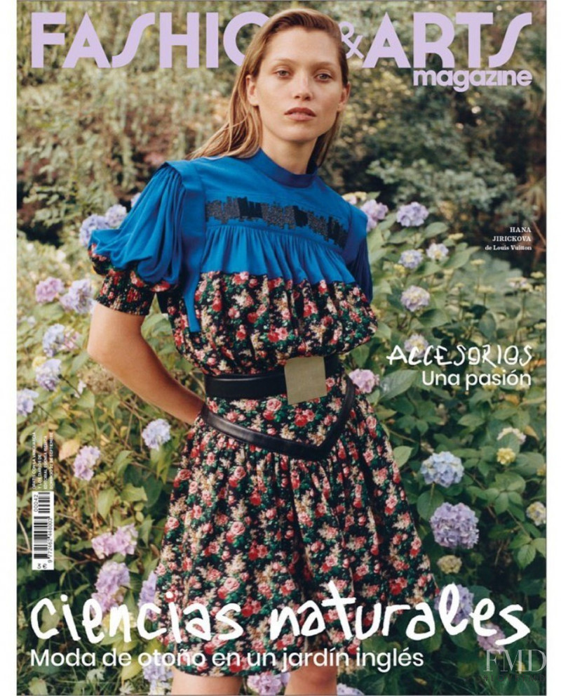 Hana Jirickova featured on the Fashion & Arts Magazine cover from October 2019