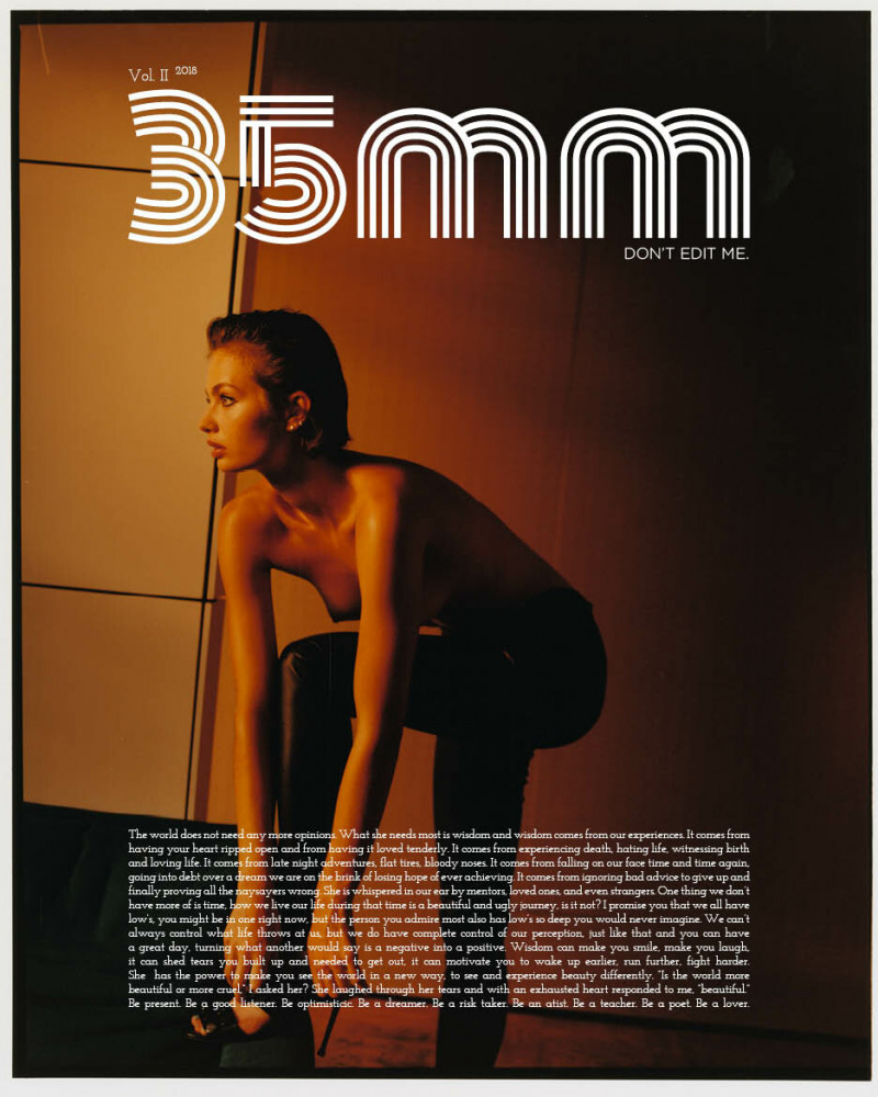 Moa Aberg featured on the 35mm cover from November 2018