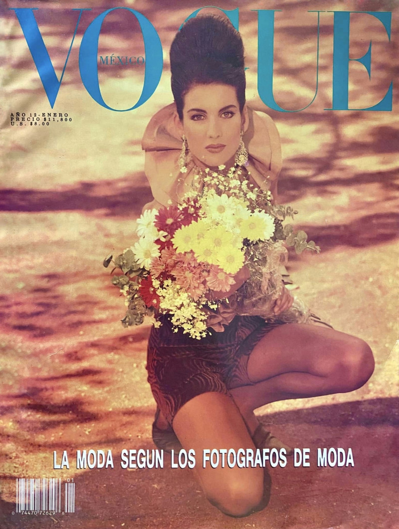 Remedios Cervantes featured on the Vogue Mexico cover from January 1991
