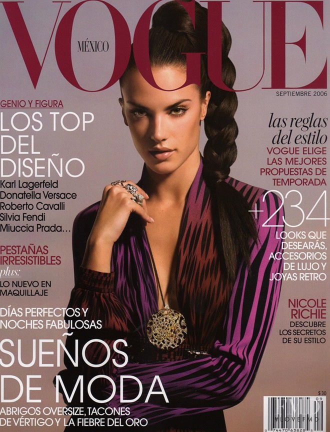 Alessandra Ambrosio featured on the Vogue Mexico cover from September 2006