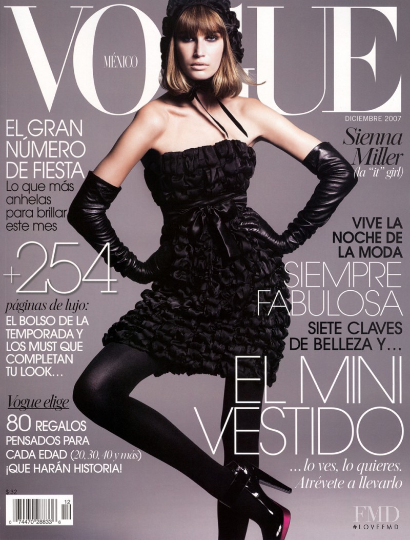 Eugenia Volodina featured on the Vogue Mexico cover from December 2007